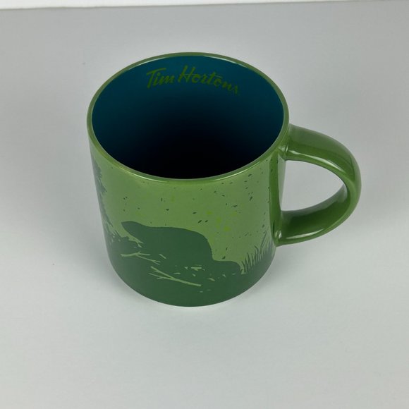 Tim Hortons Coffee Cup Limited Edition 2017 Beaver Green Mug No 17 - Picture 2 of 7